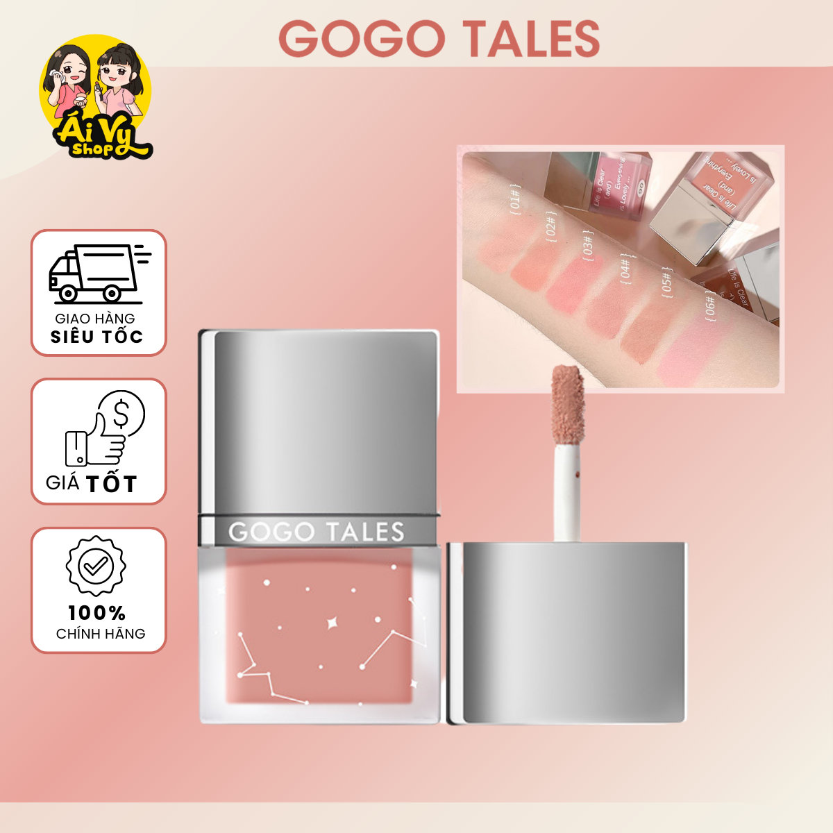 Phấn Má Hồng Kem GOGO TALES Apply Soft GT548 - GOGOTALES