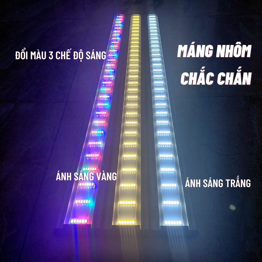Đèn hồ cá 1m2 - 1m3 máng nhôm siêu sáng cho hồ cá hồ thủy sinh