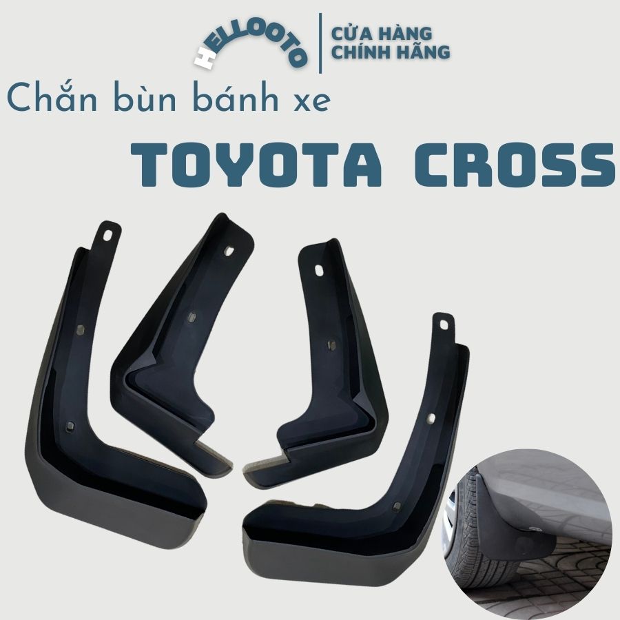 Bộ 4 chắn bùn nhựa dẻo xe toyota cross 2019 2020 2021 2022 kèm ốc vít vừa form xe, lắp đặt dễ dàng, hạn chế bùn đất bắn lên xe
