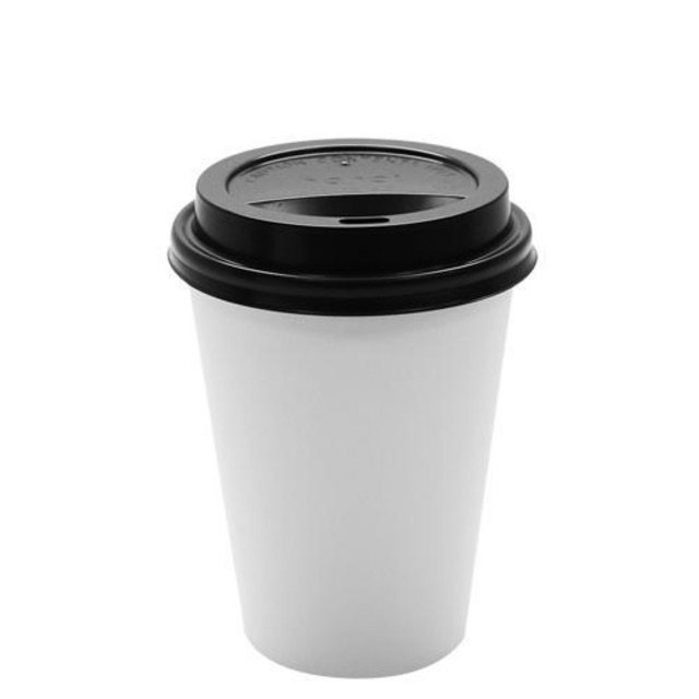 50 cốc giấy 9oz nắp đen nhô