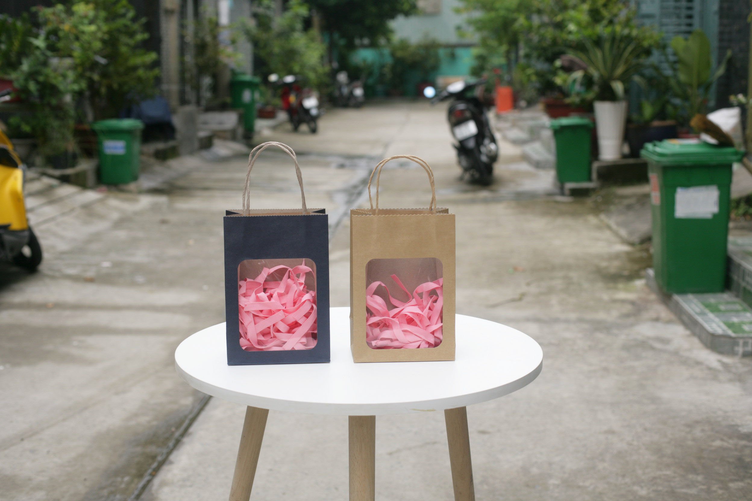 25 cái - Túi số 59 - Túi giấy kraft mặt kính đựng Quà tết,thực phẩm,quà tặng