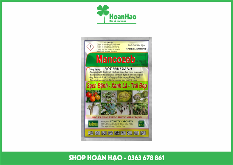 Mancozeb 1kg - Thuốc trừ bệnh cây trồng: Thán thư, thối nhũn, vàng lá, sương mai