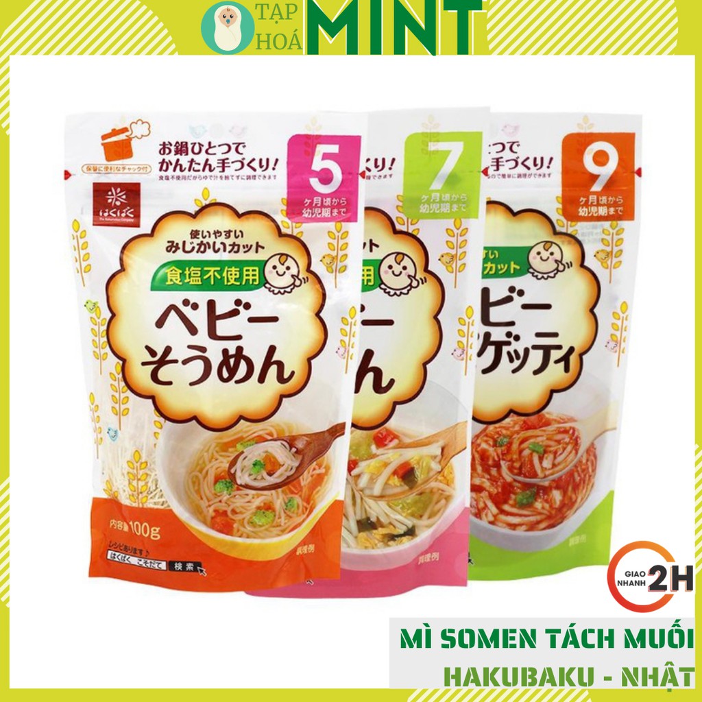 Mì somen tách muối cho bé ăn dặm Hakubaku Nhật - Tạp hoá mint