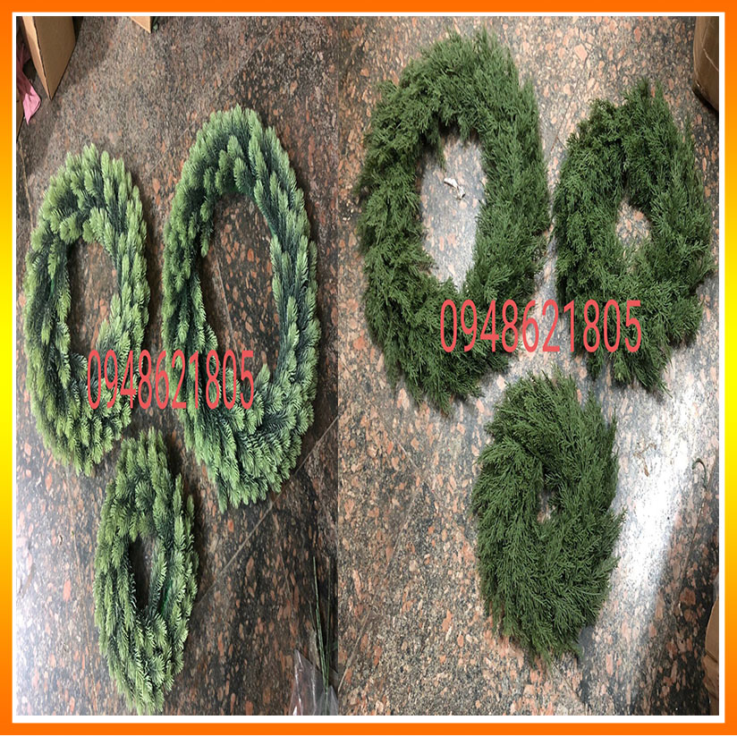 Khung xương vòng nguyệt quế làm băng lá cây thông đủ size 40-45-60cm