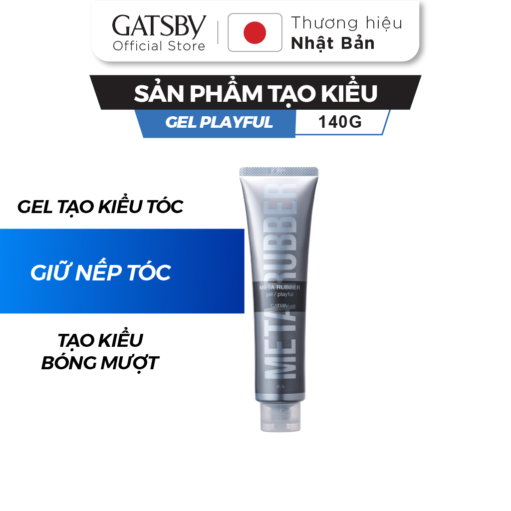 Gel vuốt tóc tạo kiểu và giữ nếp GATSBY META RUBBER GEL PLAYFUL 140g