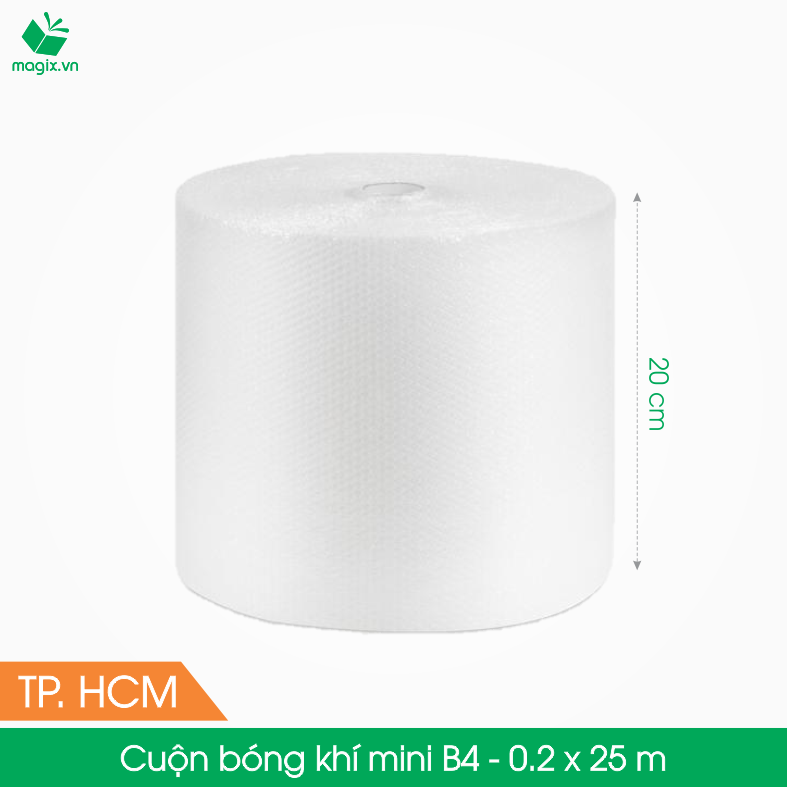 B4 - 20cm x 25m - Cuộn bong bóng Khí (Màng xốp hơi)
