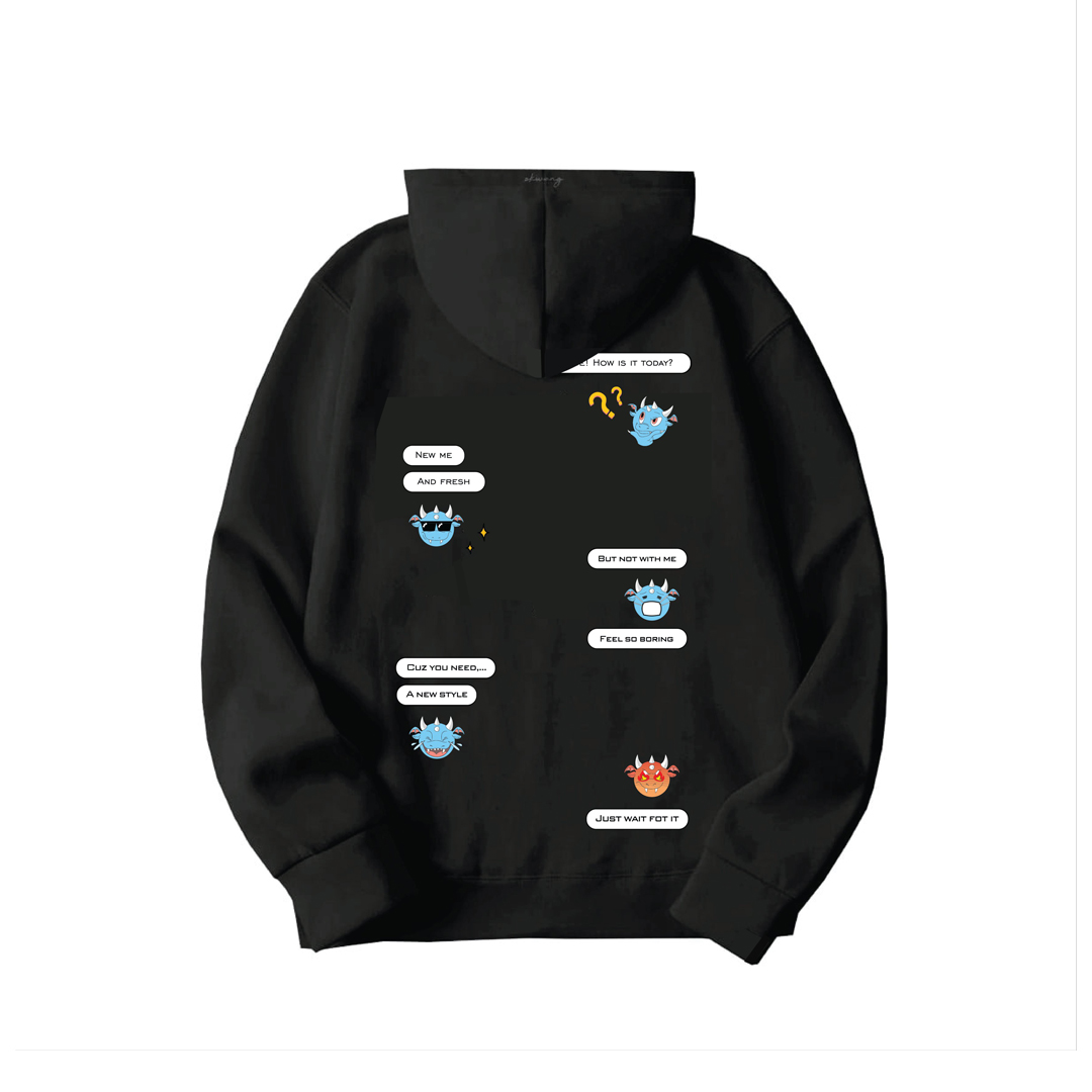 ÁO KHOÁC HOODIE CHUI ĐẦU NỈ COTTON LOCAL BRAND OTIS CLUB - HD EMOJI