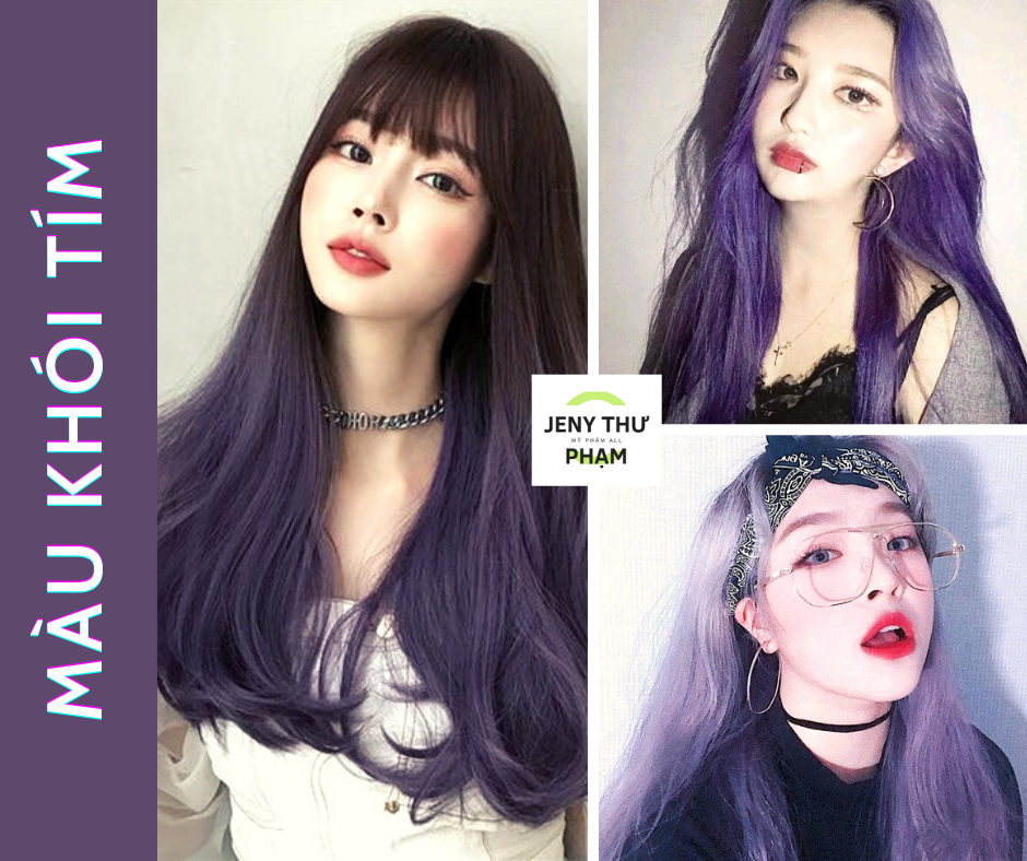 [FREESHIP] Màu nhuộm TÍM KHÓI -  không cần Tẩy - 1 đập ăn ngay.