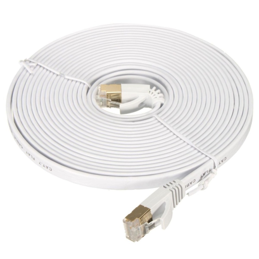 Hình ảnh 10Gbps 600Mhz CAT-7 RJ45 LAN Network Ethernet Flat Cable Modem Router 5M - intl