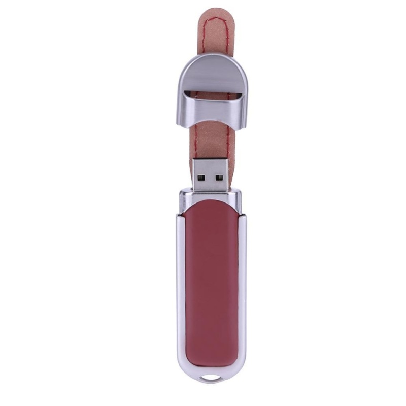 Bảng giá 1pc Leather Cover USB 2.0 Port Flash Memory Disk with Steel Frame Cap(Brown)-16G - intl Phong Vũ