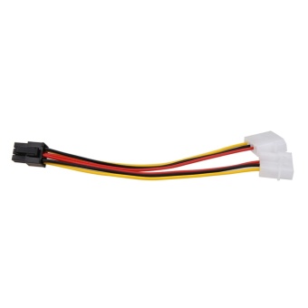 1PCS Molex 4 Pin to PCI-E 6 Pin Power Converter Adapter Cable Connector - intl  