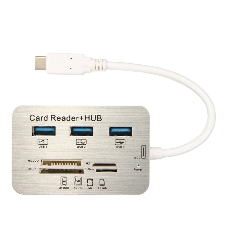 Bảng giá 7 in1 USB Type-C To USB 3.0 Hub USB 3.1 MS M2 SD TF Card Reader Hub For Macbook Phong Vũ