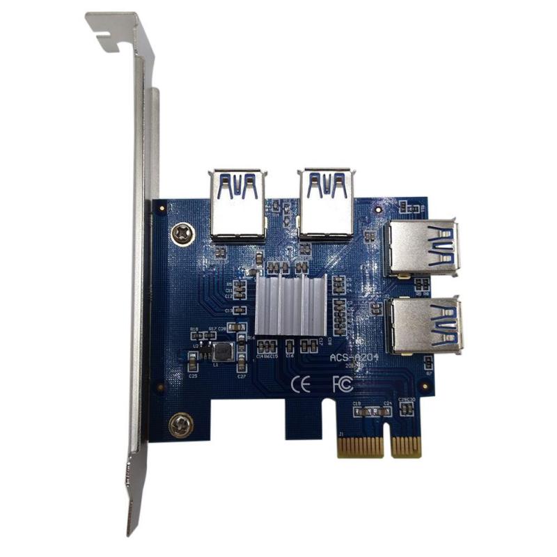 Bảng giá Adapter Mở Rộng PCI-E 1X Sang 4 PCI-E Khe Nâng Thẻ 16X Cổng PCI-E (Xanh Dương) – Quốc Tế Phong Vũ