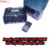 Ampli mini hi fi 220v/12v mxz 360w