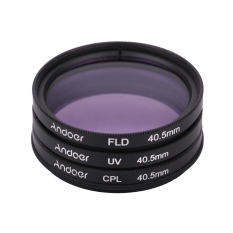 Andoer 40.5mm UV+CPL+FLD Circular Filter Kit Circular Polarizer Filter Fluorescent Filter