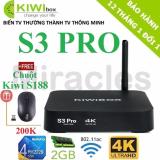 Android tivi box kiwibox s3 pro - tặng chuột kiwi s188 trị giá 200k