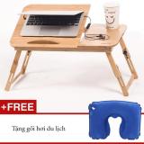 Bàn Laptop Gỗ đa năng GocgiadinhVN01 + Tặng kèm bộ gối hơi du lịch