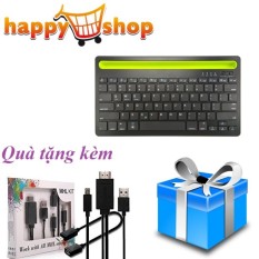 Bàn phím Bluetooth không dây PK-908 với công nghệ Dual Bluetooth hiện đại kết nối 2 thiết bị cùng lúc Tặng kèm Cáp HDMI đa năng kết nối điện thoại Android lên Tivi SR7
