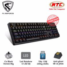 Bàn phím cơ Black Swich cao cấp FL Esports K188 dành cho game thủ chuyên nghiệp - led Rainbow 13 chế độ