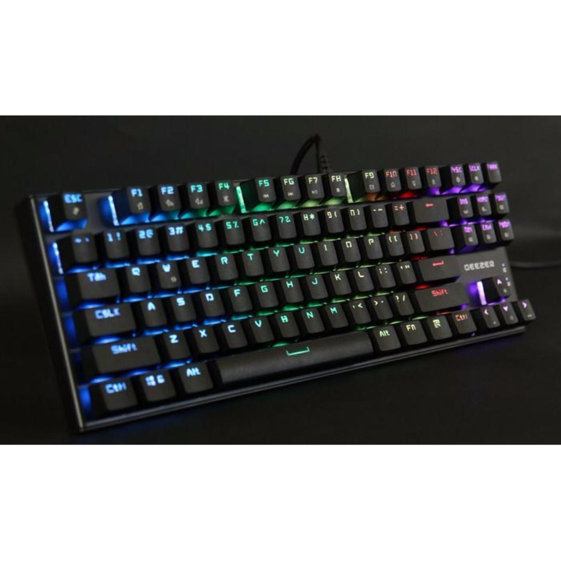 Bàn phím cơ geezer gs4 black - rgb - blue switch + tăng chuột fuhlen g60s