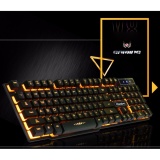Bàn phím game thủ máy tính v8 có dây thiết kế giả cơ tốc độ bàn phím chuẩn cho game thủ đèn led vàng độc đáo