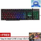 Bàn phím giả cơ bosston 803 chuyên game đèn led + tặng lót chuột l11 .