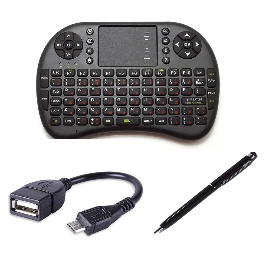Bàn phím kiêm chuột wireless ukb km-500 tặng 1 bút cảm ứng + 1 cáp otg