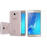 Bộ 1 dán cường lực và ốp dẻo trong dành cho Samsung Galaxy J710 / J7 2016 (Trong suốt)