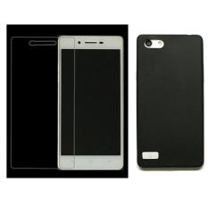 Bộ 1 Kính cường lực và Ốp lưng dẻo cho OPPO Neo 7 / Neo 7s / A33 (Đen)