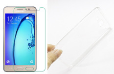 Bộ 1 Kính cường lực và Ốp lưng dẻo cho Samsung galaxy J5 (2015)/ J500 (Trong suốt)