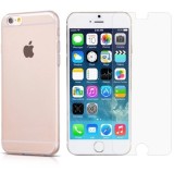Bộ 1 miếng dán cường lực và 1 ốp lưng dẻo cho IPhone 6 Plus/ 6S Plus (Trong Suốt)