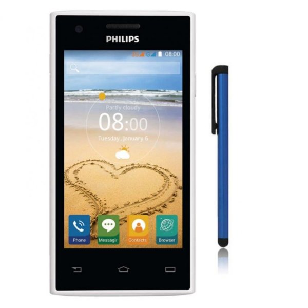 Bộ 1 Philips S309 4GB 2 Sim (Trắng) + Bút cảm ứng Stylus Touch 1 đầu Pen-x