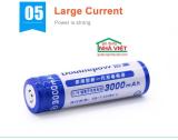 BỘ 2 PIN SẠC DOUBLEPOW 18650 3.7V 3000MAH