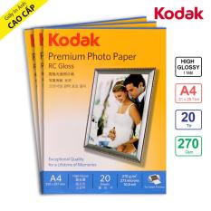 Đánh Giá Bộ 3 Xấp Giấy In Ảnh Cao Cấp Kodak RC 1 Mặt Siêu Bóng (High Glossy) A4 (21 x 29.7cm) 270gsm 20 Tờ – Hàng Nhập Khẩu  