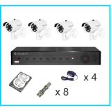 Bộ 4 camera vantech 1.0mp vp-150ahdm