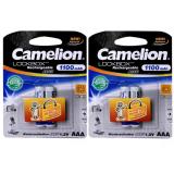 Bộ 4 viên pin sạc camelion lockbox 1100mah 1,2v aaa tigđ172