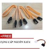 bộ 5 cáp tín hiệu ổ cứng sata tặng 1 cáp nguồn sata