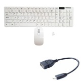 Bộ bàn phím và chuột không dây Hong Kong Electronics và tặng Cáp OTG