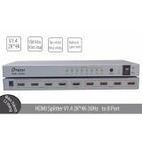 Bộ chia tín hiệu hdmi phiên bản hd v1.4 full hd 19204k dtech dt-7148