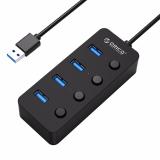 Bộ chia usb 1–4 port orico w9ph4 đen