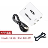 Bộ chuyển đổi mini hdmi to av vsga01 + dây hdmi dẹt 1.5m