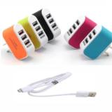 Bộ Cốc sạc điện thoại đa năng 3 cổng USB + Cáp sạc Arun
