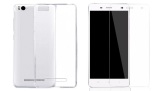 Bộ dán kính cường lực Glass + ốp silicon cho Xiaomi Mi4C, 4i