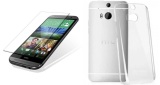Bộ dán kính cường lực + ốp silicon cho HTC One M8