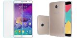 Bộ dán kính cường lực + ốp silicon cho Samsung Galaxy A9