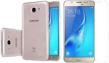 Bộ dán kính cường lực + ốp silicon cho Samsung Galaxy j7