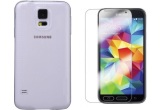 Bộ dán kính cường lực + ốp silicon cho Samsung Galaxy S5
