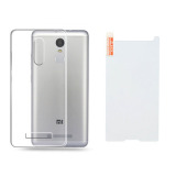 Bộ dán kính cường lực và ốp lưng silicon Redmi Note 3 Pro