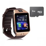 Bộ Đồng hồ thông minh Smart Watch DZ09 và thẻ nhớ 8GB (Vàng)