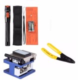 Bộ dụng cụ làm cáp cao cấp bút soi quang 10km + dao cắt quang fc-6s + kìm tuốt sợi quang cfs-3
